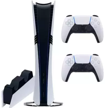 Sony PlayStation 5 Pro (PS5 Pro, JP) + 2-й геймпад (белый) + зарядная станция