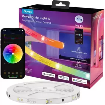 Умная светодиодная лента GOVEE Strip Lights S LED Segmented Colour Control Wi-Fi, 3m