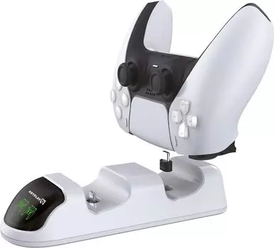 Зарядная станция Artplays Magnetic LED для двух геймпадов DualSense с подсветкой PS5
