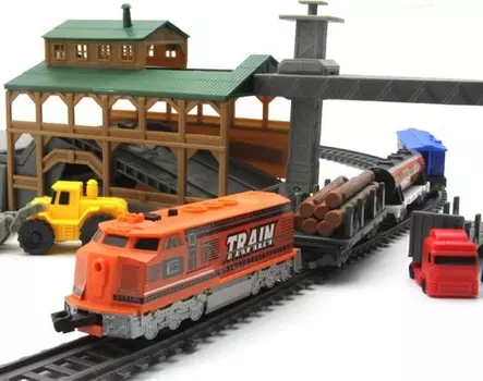 Железная дорога со станцией загрузки леса BSQ 450 см (BSQ-2083)