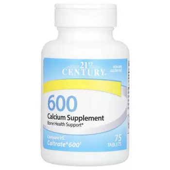 21st Century, добавка с кальцием 600, 75 таблеток