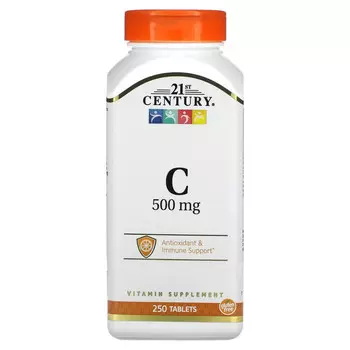 21st Century, Витамин C, 500 мг, 250 таблеток