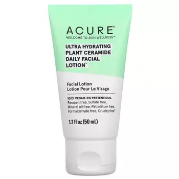 Acure, Ultra Hydrating Plant Ceramide Daily Facial Lotion, ультраувлажняющий лосьон для лица с растительными керамидами для ежедневного ухода, 50 мл (1,7 жидк. унции)