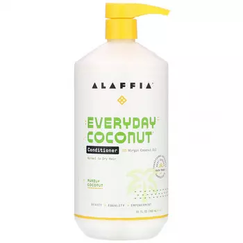 Alaffia, Everyday Coconut, кондиционер, для нормальных и сухих волос, чистый кокос, 950 мл (32 жидк. Унции)