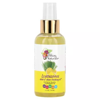 Alikay Naturals, Лемонграсс, масло для придания гладкости и блеска, 118 мл (4 жидк. Унции)