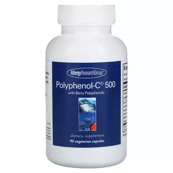 Allergy Research Group, Полифенол-C 500 с ягодными полифенолами, 90 вегетарианских капсул