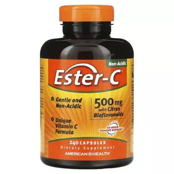 American Health, Ester-C с цитрусовыми биофлавоноидами, 500 мг, 240 капсул