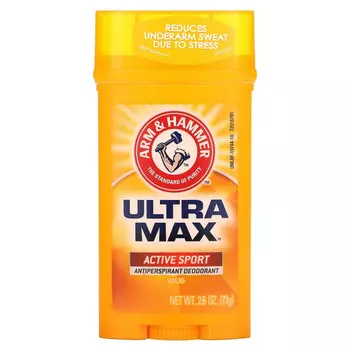 Arm & Hammer, UltraMax, твердый дезодорант-антиперспирант для мужчин, аромат «Active Sport», 73 г (2,6 унции)