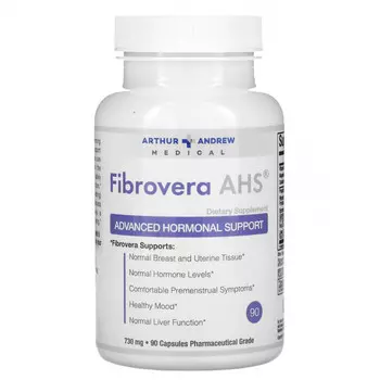 Arthur Andrew Medical, FibroVera AHS, улучшенная поддержка гормонов 90 капсул
