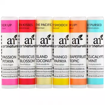 Artnaturals, Набор бальзамов для губ, 6 бальзамов для губ, 4,25 г (0,15 унции)