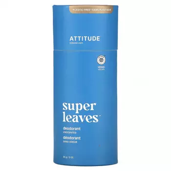 ATTITUDE, Дезодорант Super Leaves, без запаха, 85 г (3 унции)