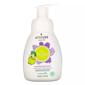ATTITUDE, Little Leaves Science, пенящееся мыло для рук, ваниль и груша, 295 мл