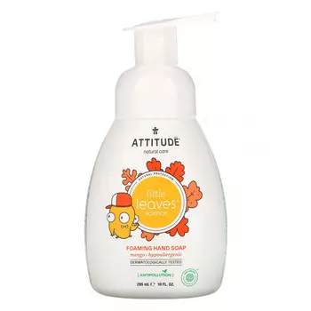ATTITUDE, Little Leaves Science, пенящееся мыло для рук, манго, 295 мл