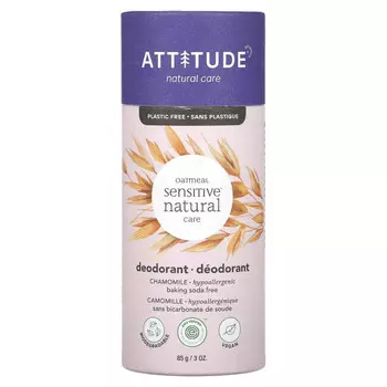 ATTITUDE, Oatmeal Sensitive Natural Care, дезодорант, ромашка, 85 г (3 унции)
