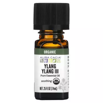 Aura Cacia, чистое эфирное масло, иланг-иланг III, 7,4 мл (0,25 жидк. унции)