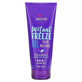 Aussie, Instant Freeze Gel, гель для укладки волос с маслом австралийского жожоба и бурыми водорослями, максимальная фиксация, 198 г (7 унций)