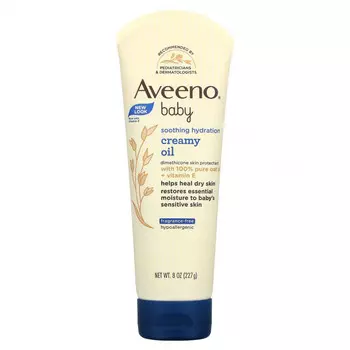 Aveeno, Baby, Успокаивающее увлажняющее сливочное масло, без отдушек, 8 унций (227 г)
