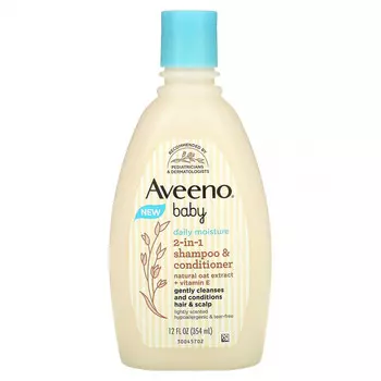 Aveeno, Для детей, увлажняющий шампунь и кондиционер для ежедневного применения 2 в 1, 354 мл (12 жидк. Унций)