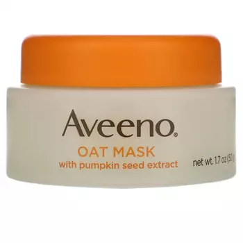 Aveeno, овсяная косметическая маска с экстрактом тыквенных семечек, успокаивающая, 50 г (1,7 унции)
