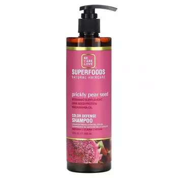 Be Care Love, Superfoods, натуральный уход за волосами, шампунь для защиты цвета кожи, семена опунции, 355 мл (12 жидк. Унций)