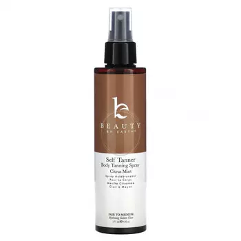 Beauty By Earth, Self Tanner, спрей для загара для тела, цитрусовая и мята, 177 мл (6 жидк. Унций)