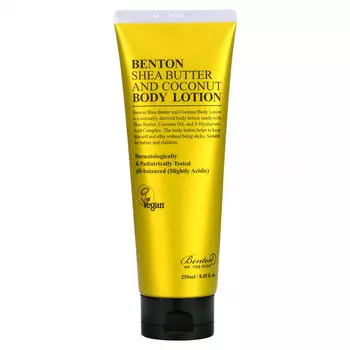 Benton, Лосьон для тела с маслом ши и кокосом, 250 мл (8,45 жидк. Унции)