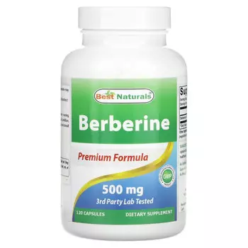 Best Naturals, Берберин, 500 мг, 120 капсул