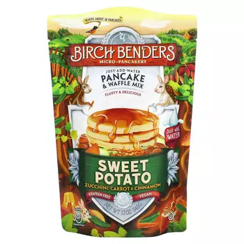 Birch Benders, Смесь для блинов и вафель, батат, 340 г (12 унций)