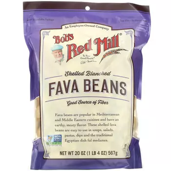 Bob's Red Mill, Фасоль Фава, бланшированная в скорлупе, 20 унций (567 г)