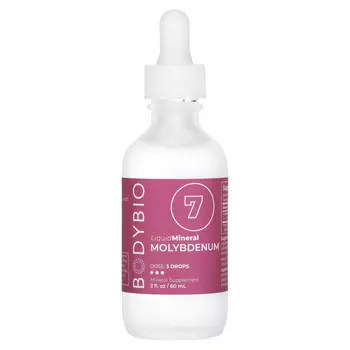 BodyBio, 7 жидкий минеральный молибден, 60 мл (2 жидк. Унции)