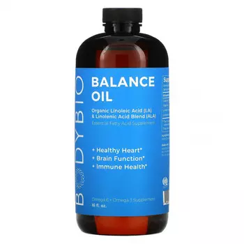 BodyBio, Balance Oil, смесь органической линолевой кислоты и линоленовой кислоты, 16 жидких унций (473 мл)