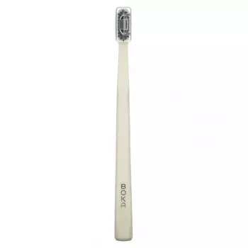 Boka, Классическая зубная щетка с активированным углем, мягкая, белая, 1 шт.