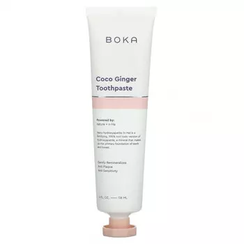 Boka, Зубная паста с кокосом и имбирем, кокосовая ромашка, 118 мл (4 унции)