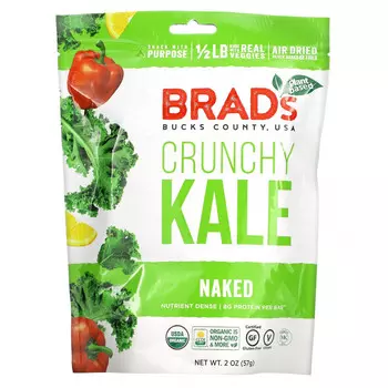 Brad's Plant Based, Хрустящая капуста, без добавок, 57 г (2 унции)