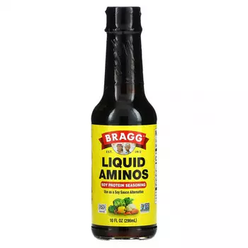 Bragg, Liquid Aminos, Приправа с соевым белком, 10 жидких унций (296 мл)