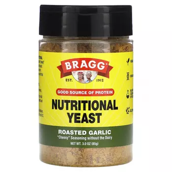 Bragg, Пищевые дрожжи, обжаренный чеснок, 85 г (3 унции)