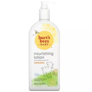 Burt's Bees, Baby, питательный лосьон с подсолнечным маслом, оригинальный, 340,1 г (12 унций)