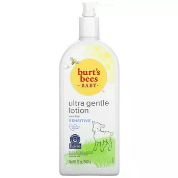 Burt's Bees, Baby, ультра нежный лосьон с алоэ, для чувствительной кожи, 340,1 г (12 унций)