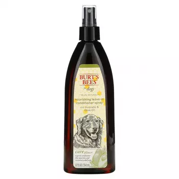 Burt's Bees, Care Plus +, питательный несмываемый спрей-кондиционер для собак с авокадо и оливковым маслом, 354 мл (12 жидк. Унций)