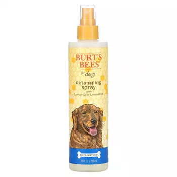 Burt's Bees, Спрей для распутывания волос для собак с лимонным маслом и льняным маслом, 296 мл (10 жидк. Унций)