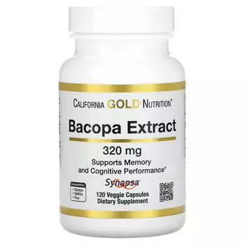 California Gold Nutrition, экстракт бакопы, 320 мг, 120 растительных капсул