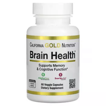California Gold Nutrition, Brain Health, 60 растительных капсул