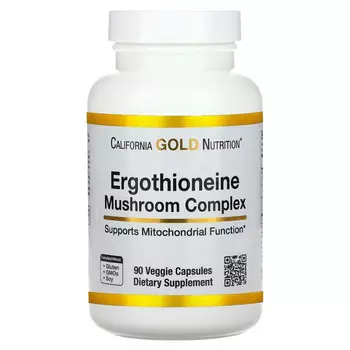 California Gold Nutrition, Комплекс эрготионеиновых грибов, 90 растительных капсул