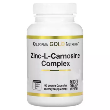 California Gold Nutrition, комплекс с цинк-L-карнозином, 90 вегетарианских капсул