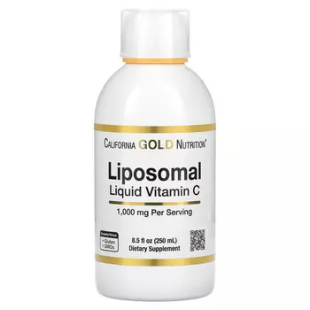 California Gold Nutrition, липосомальный жидкий витамин C, с нейтральным вкусом, 1000 мг, 250 мл (8,5 жидк. унции)