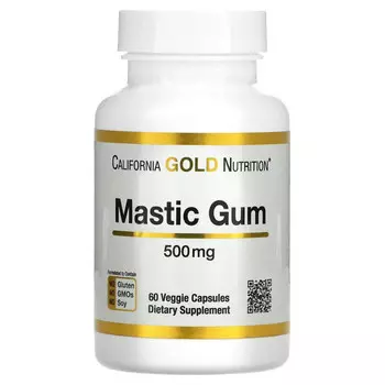 California Gold Nutrition, мастиковая смола, 500 мг, 60 растительных капсул