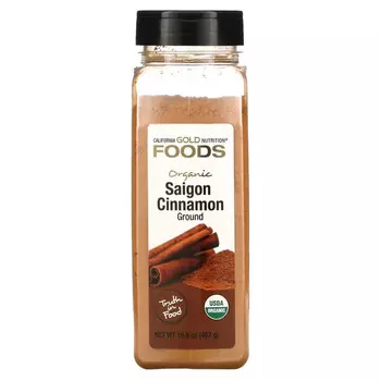 California Gold Nutrition, ПРОДУКТЫ — органическая сайгонская корица, молотая, 467 г (16,5 унции)