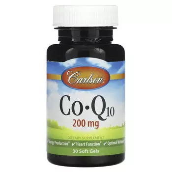 Carlson, Co-Q10, 200 мг, 30 мягких таблеток