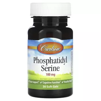 Carlson, Фосфатидилсерин, 100 мг, 30 мягких таблеток