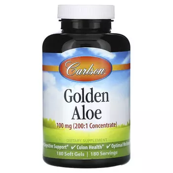 Carlson, Golden Aloe, 100 мг, 180 мягких таблеток